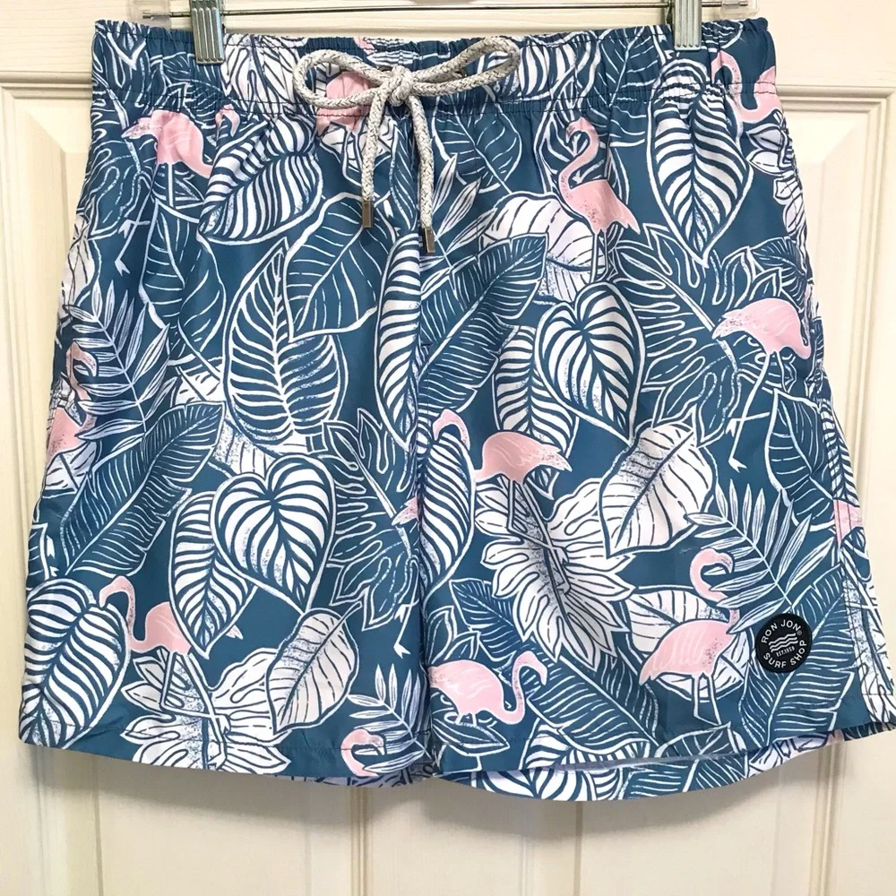Endless Summer Flamingo Print Swim Trunks NWT